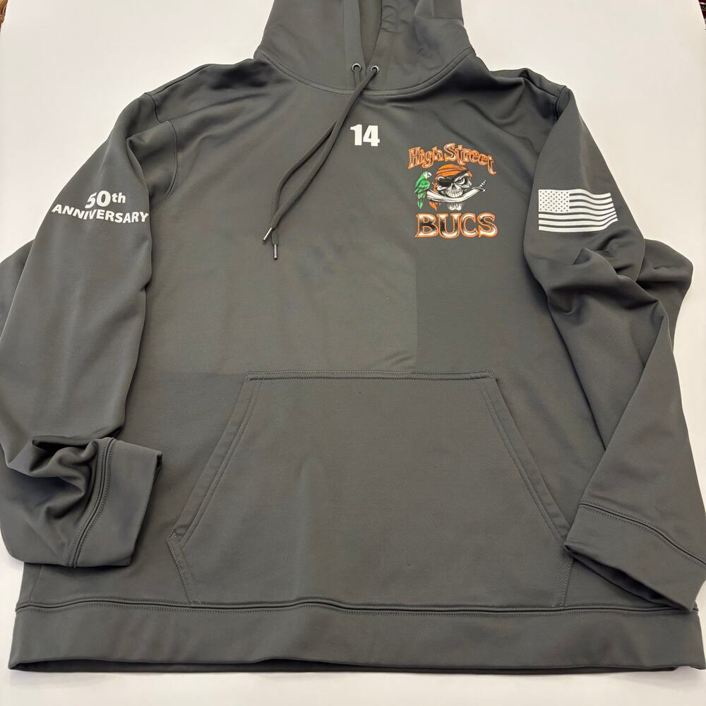 Sport-Tek High Street Bucs 50th Anniversary Hoodie Mens XL Softball #14